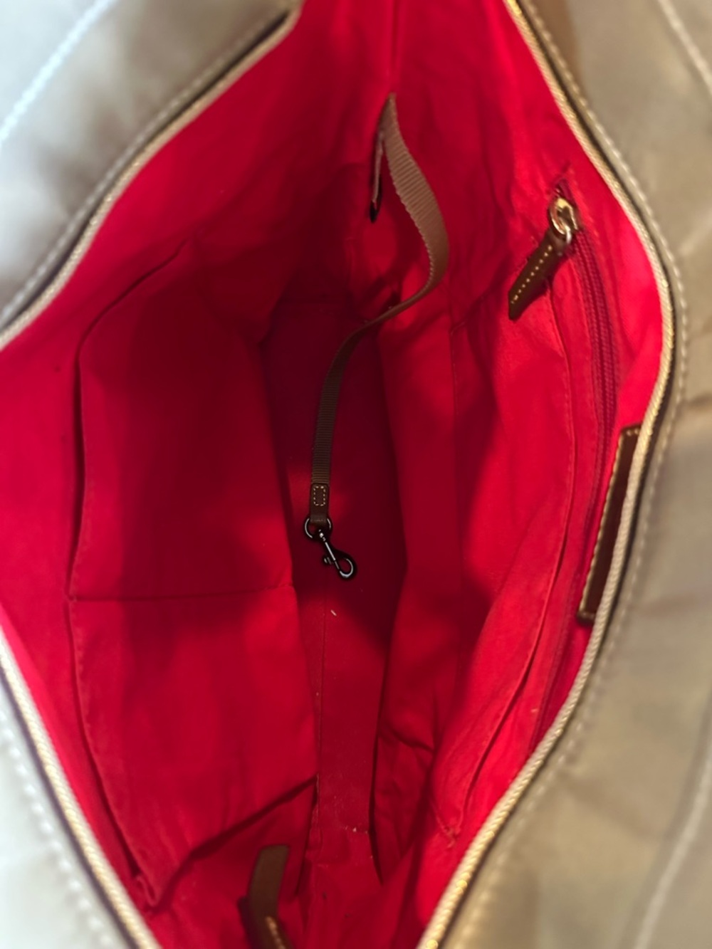 Dooney & Bourke Tan Nylon Everyday Tote - Picture 6 of 9